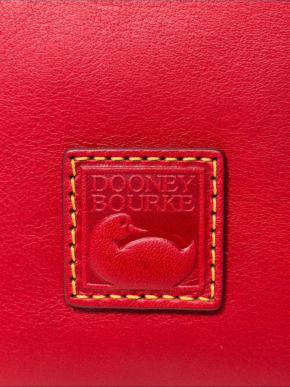 NWT Vintage Dooney & Bourke Florentine Leather Dome Satchel In Red/Bordeaux - Picture 13 of 17